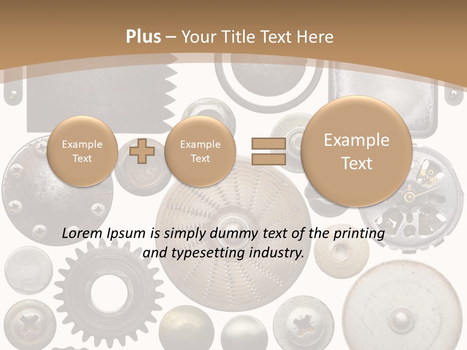 Rust Disc Cogwheel PowerPoint Template