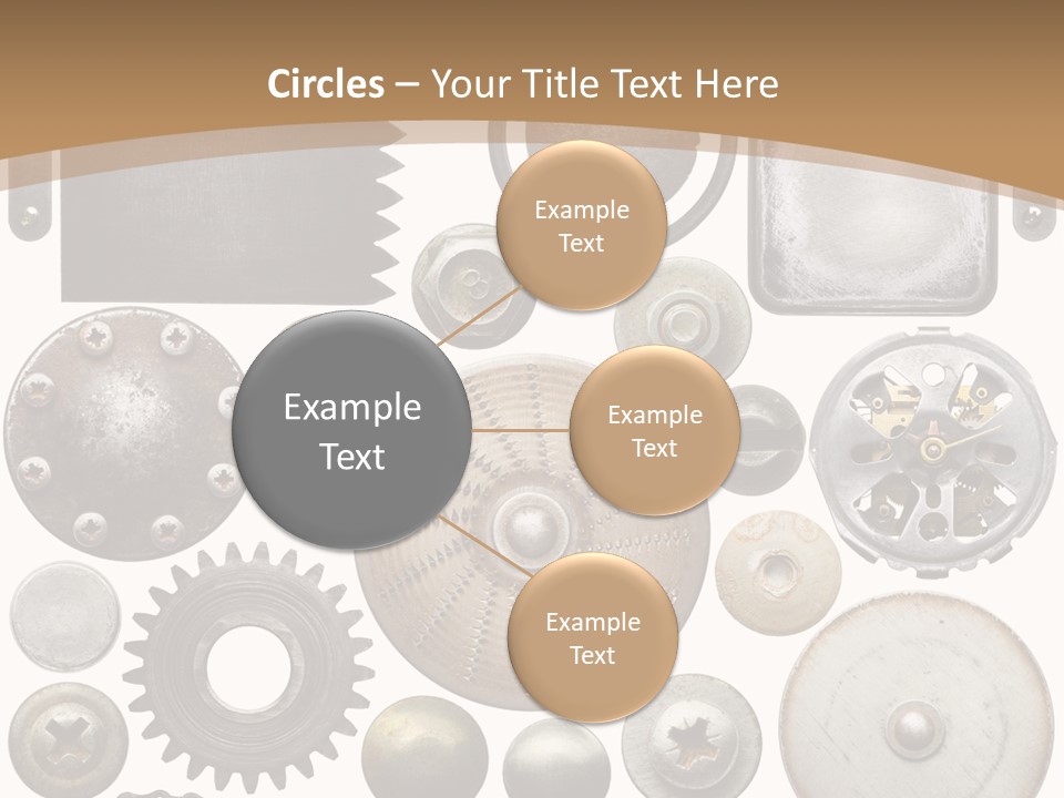 Rust Disc Cogwheel PowerPoint Template
