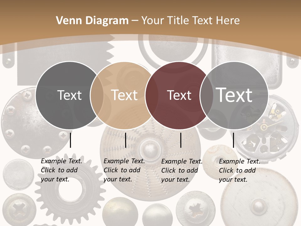 Rust Disc Cogwheel PowerPoint Template