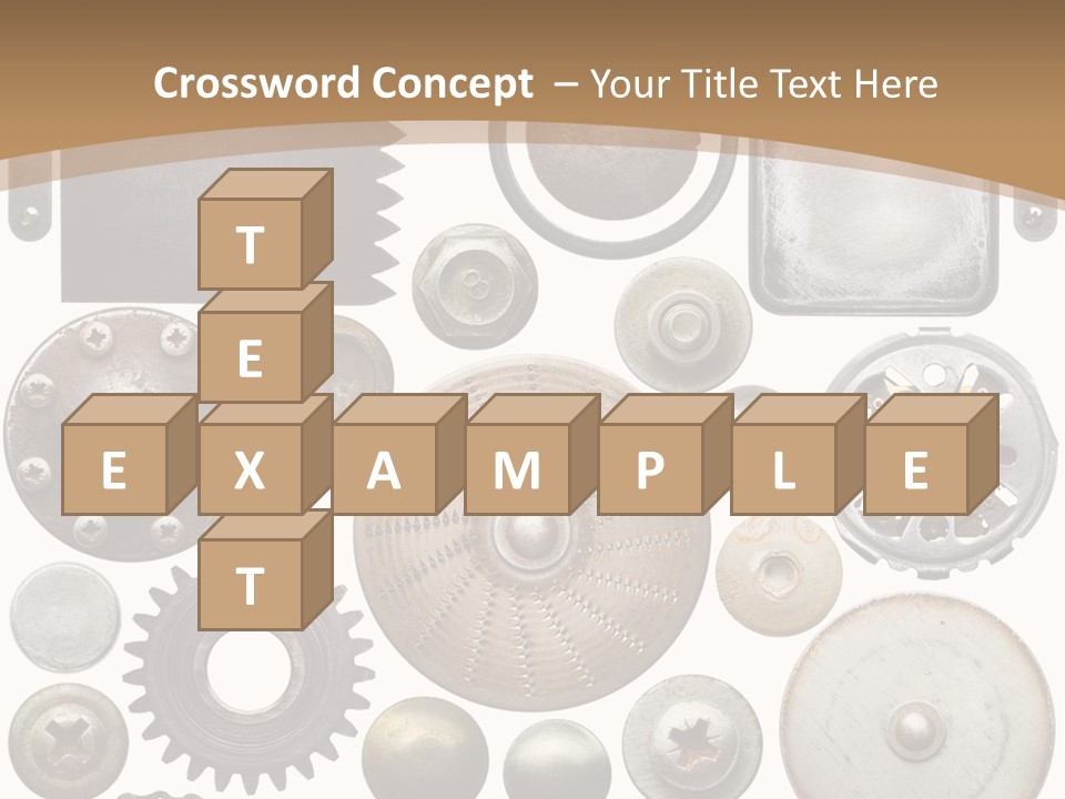 Rust Disc Cogwheel PowerPoint Template