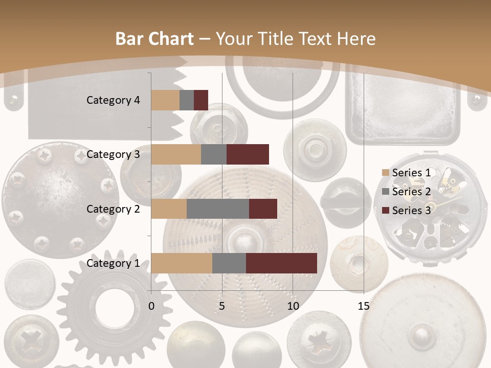 Rust Disc Cogwheel PowerPoint Template