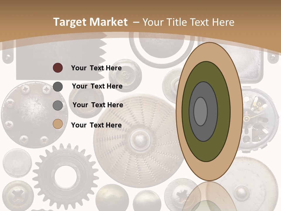 Rust Disc Cogwheel PowerPoint Template