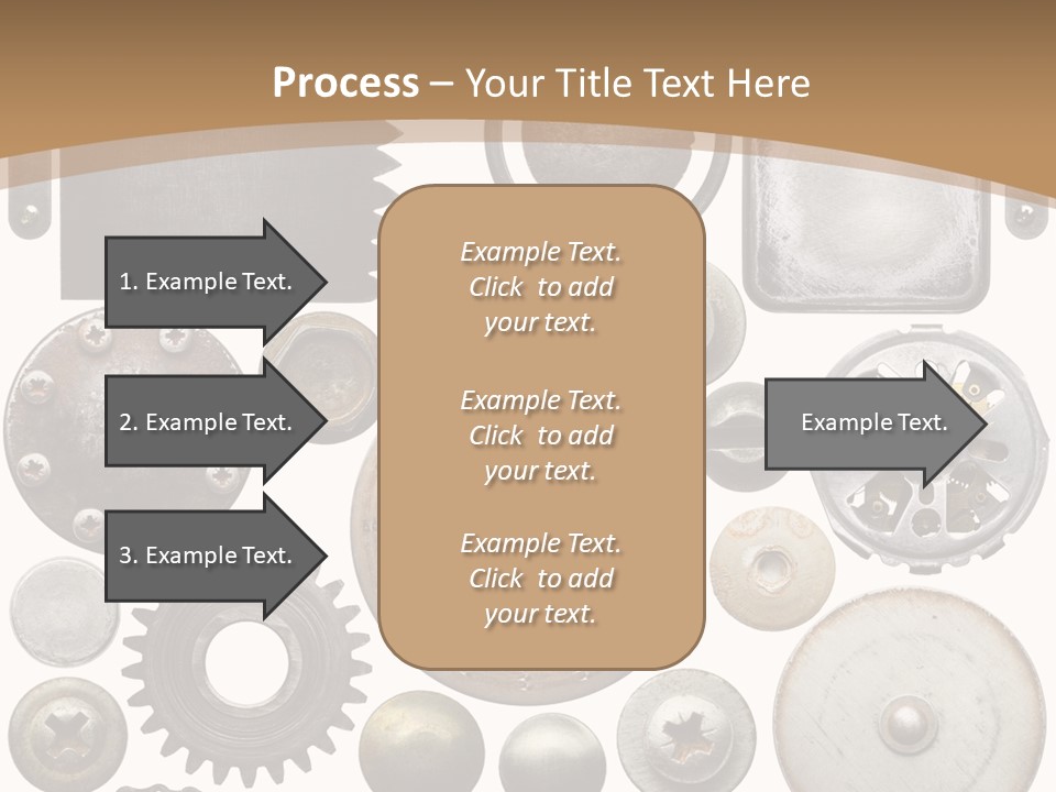 Rust Disc Cogwheel PowerPoint Template