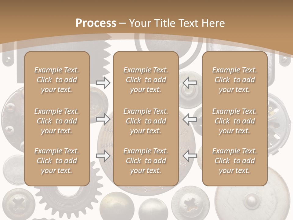 Rust Disc Cogwheel PowerPoint Template