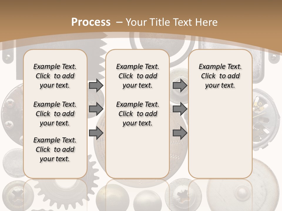 Rust Disc Cogwheel PowerPoint Template