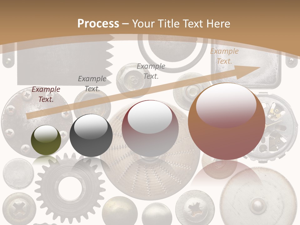 Rust Disc Cogwheel PowerPoint Template
