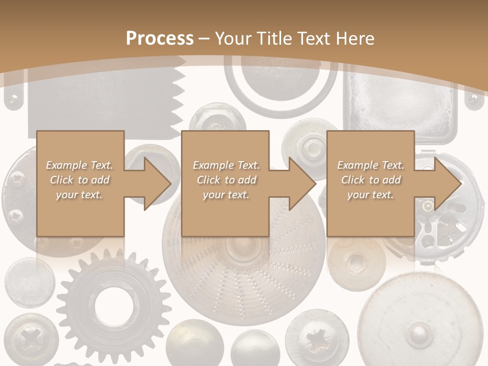 Rust Disc Cogwheel PowerPoint Template