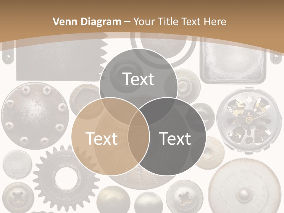 Rust Disc Cogwheel PowerPoint Template