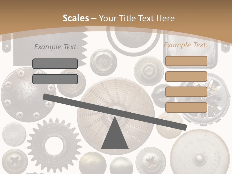 Rust Disc Cogwheel PowerPoint Template