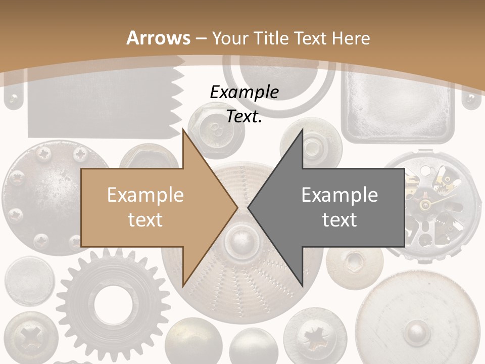 Rust Disc Cogwheel PowerPoint Template
