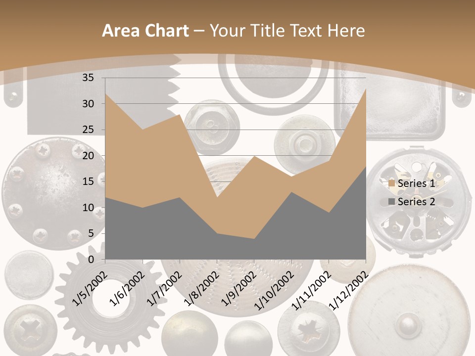 Rust Disc Cogwheel PowerPoint Template