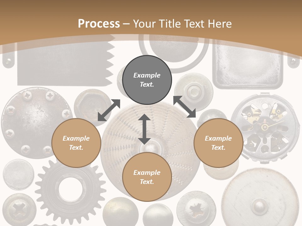 Rust Disc Cogwheel PowerPoint Template