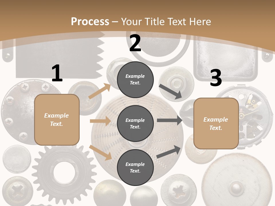 Rust Disc Cogwheel PowerPoint Template