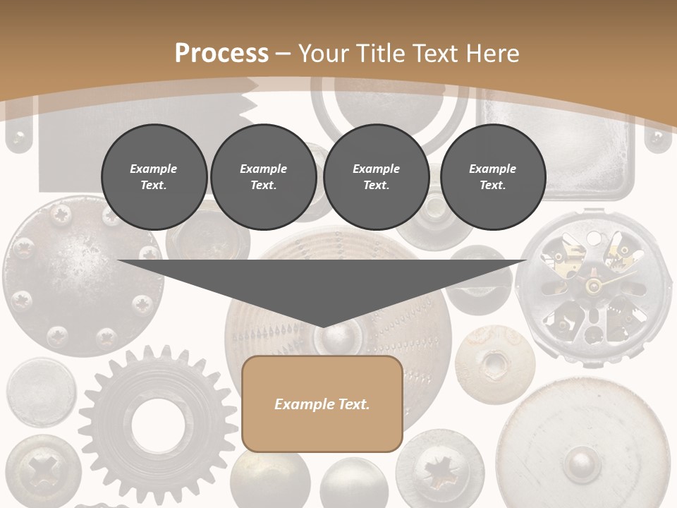 Rust Disc Cogwheel PowerPoint Template