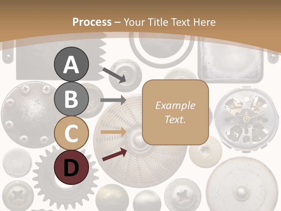 Rust Disc Cogwheel PowerPoint Template