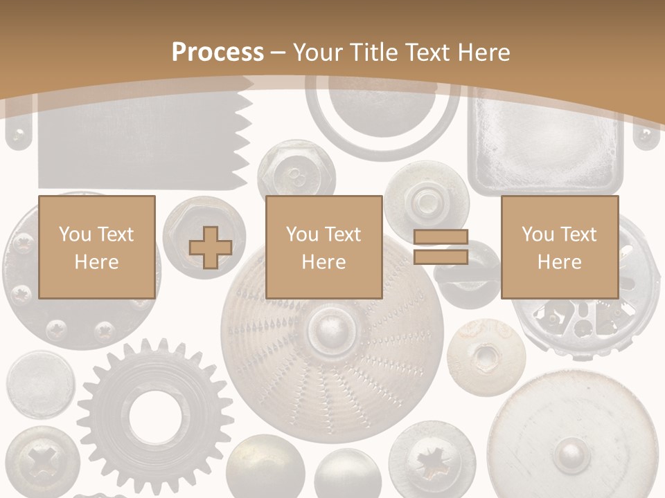 Rust Disc Cogwheel PowerPoint Template