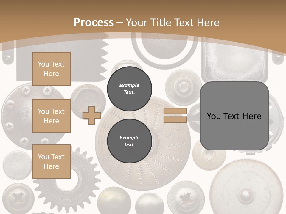Rust Disc Cogwheel PowerPoint Template