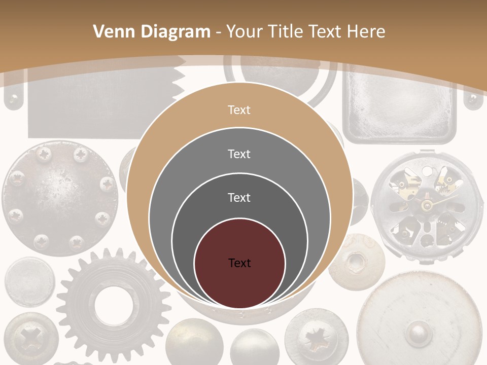 Rust Disc Cogwheel PowerPoint Template