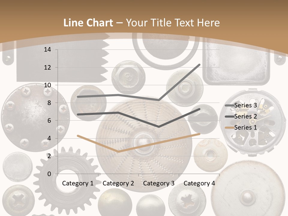 Rust Disc Cogwheel PowerPoint Template