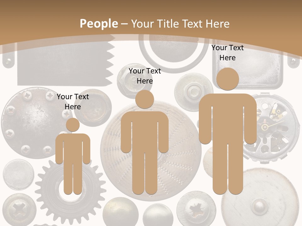Rust Disc Cogwheel PowerPoint Template