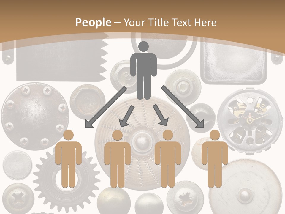 Rust Disc Cogwheel PowerPoint Template