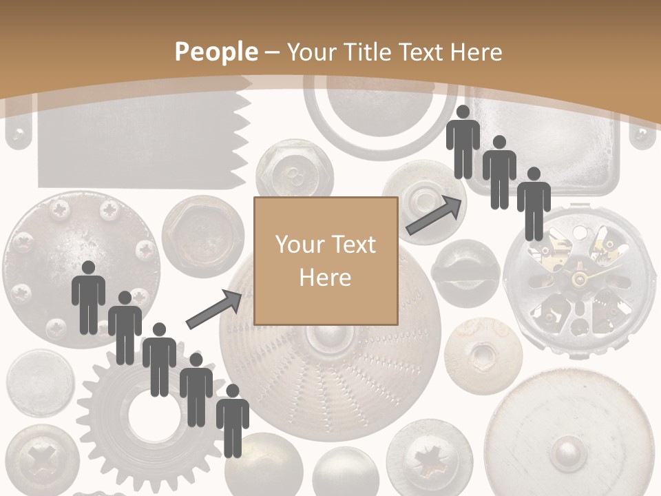 Rust Disc Cogwheel PowerPoint Template