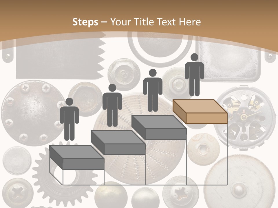 Rust Disc Cogwheel PowerPoint Template