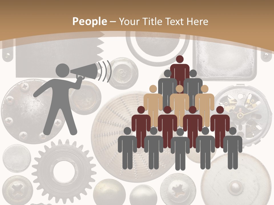 Rust Disc Cogwheel PowerPoint Template