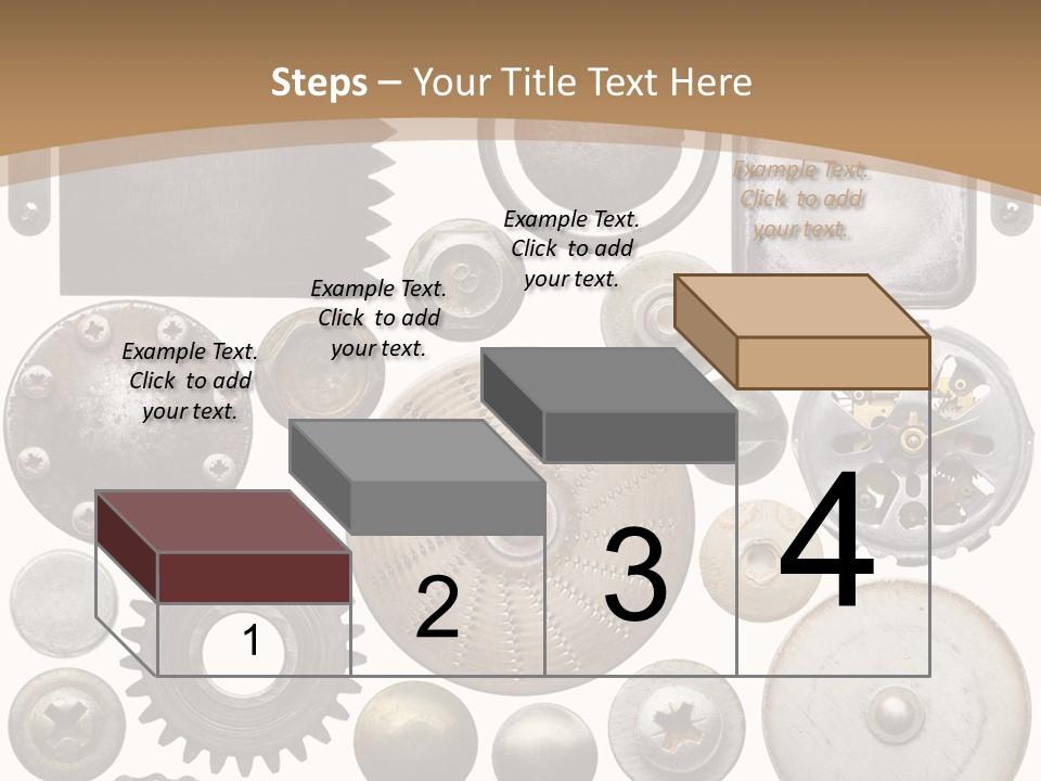 Rust Disc Cogwheel PowerPoint Template