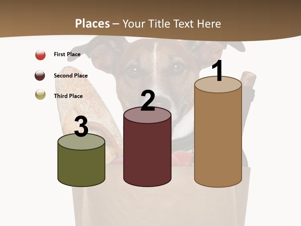 Fresh Background Shopping Bag PowerPoint Template