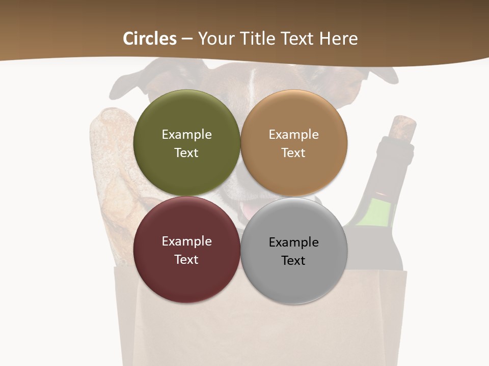 Fresh Background Shopping Bag PowerPoint Template