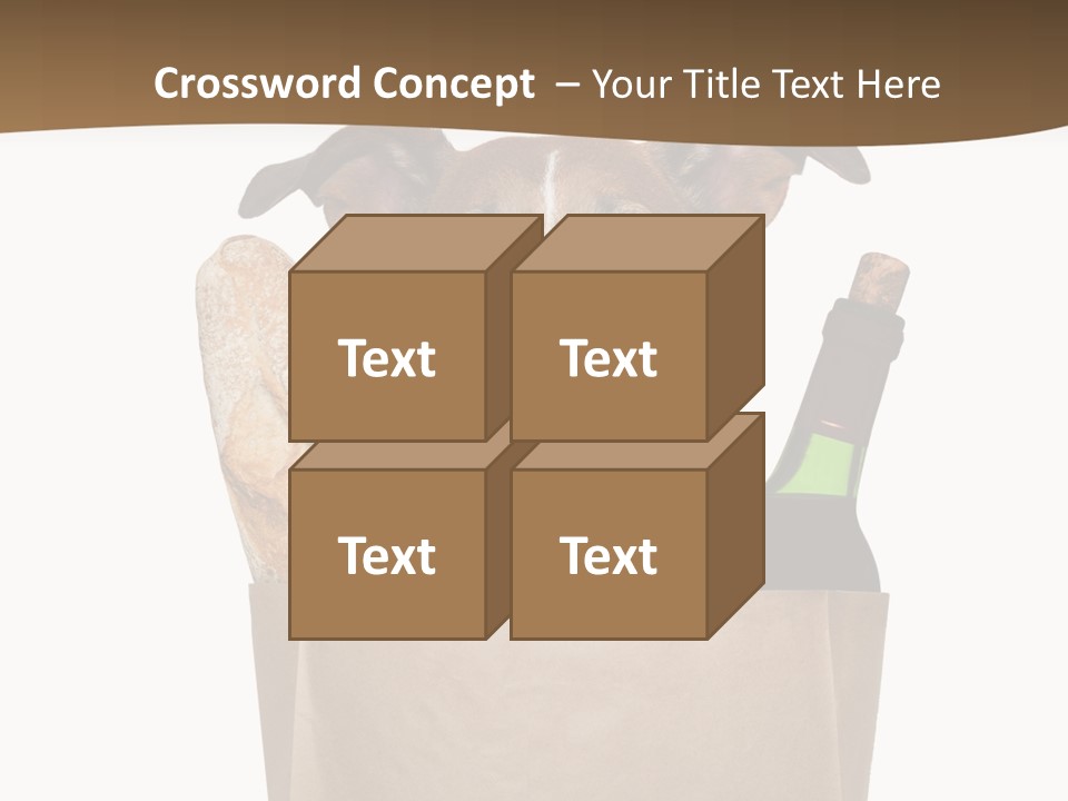 Fresh Background Shopping Bag PowerPoint Template