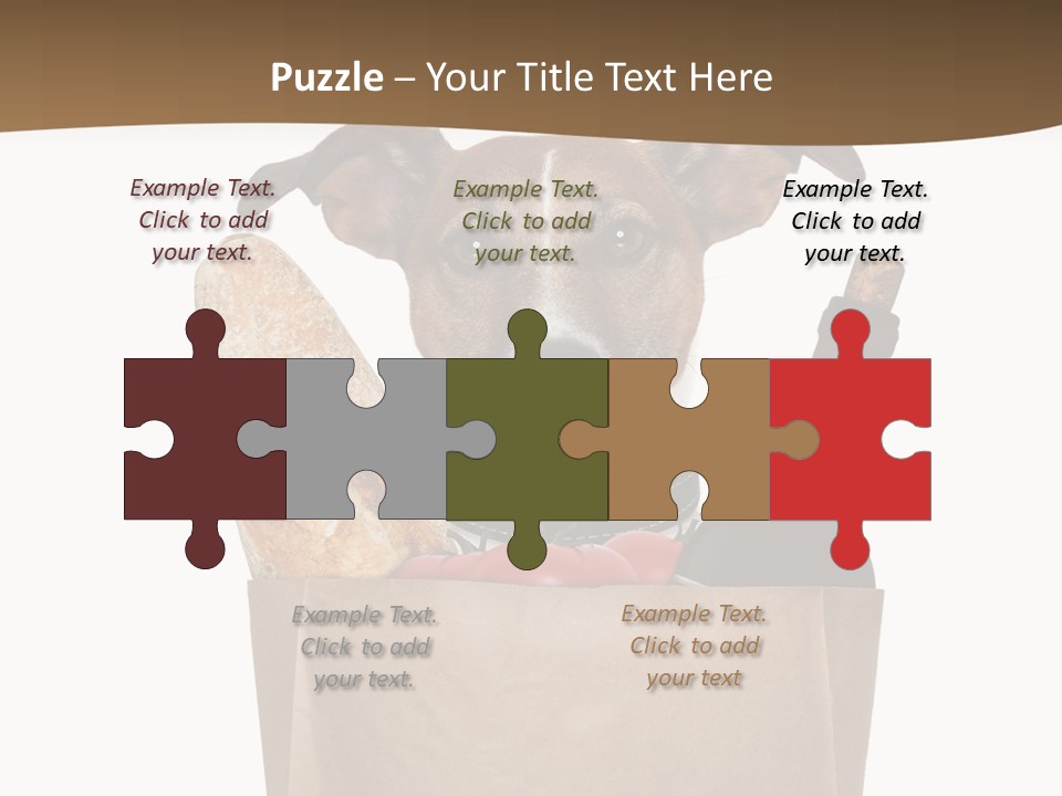 Fresh Background Shopping Bag PowerPoint Template