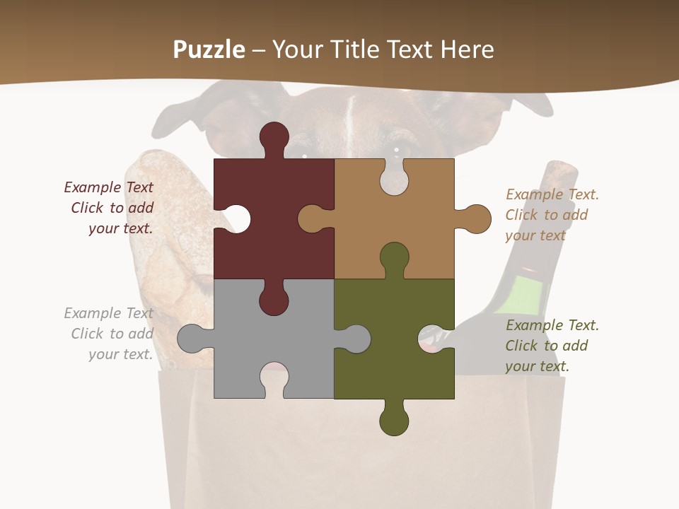 Fresh Background Shopping Bag PowerPoint Template