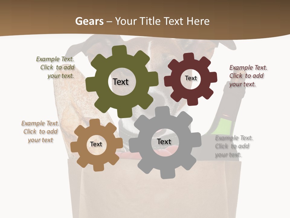 Fresh Background Shopping Bag PowerPoint Template