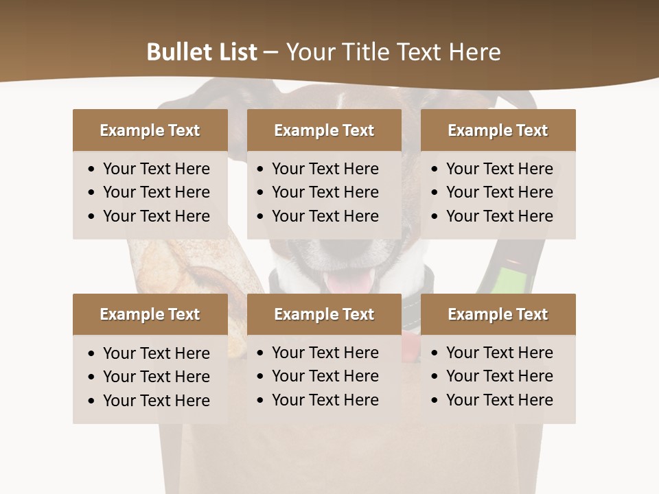 Fresh Background Shopping Bag PowerPoint Template