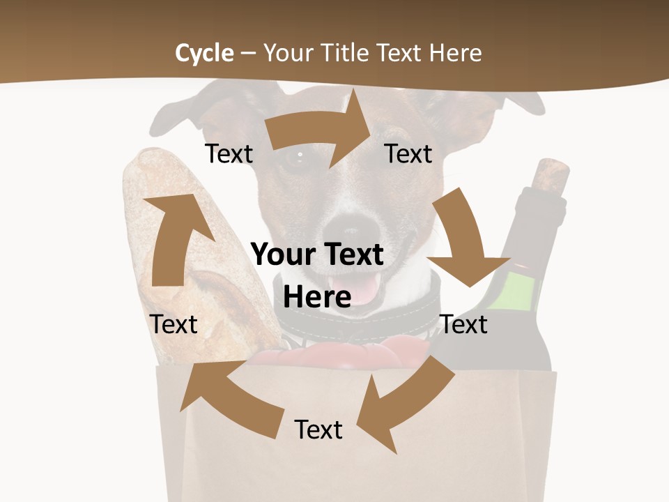 Fresh Background Shopping Bag PowerPoint Template