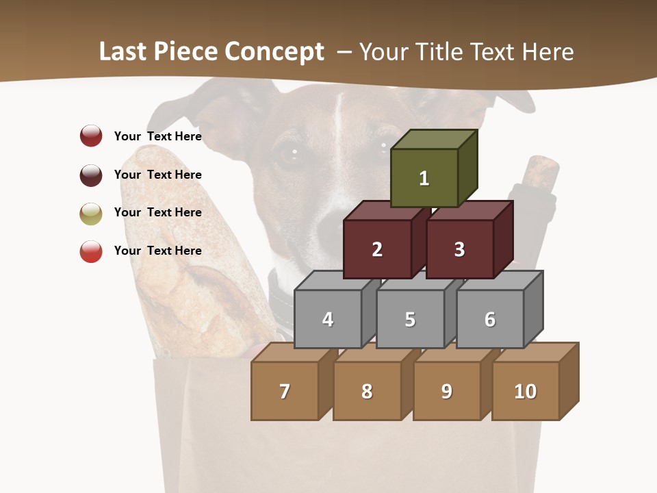 Fresh Background Shopping Bag PowerPoint Template