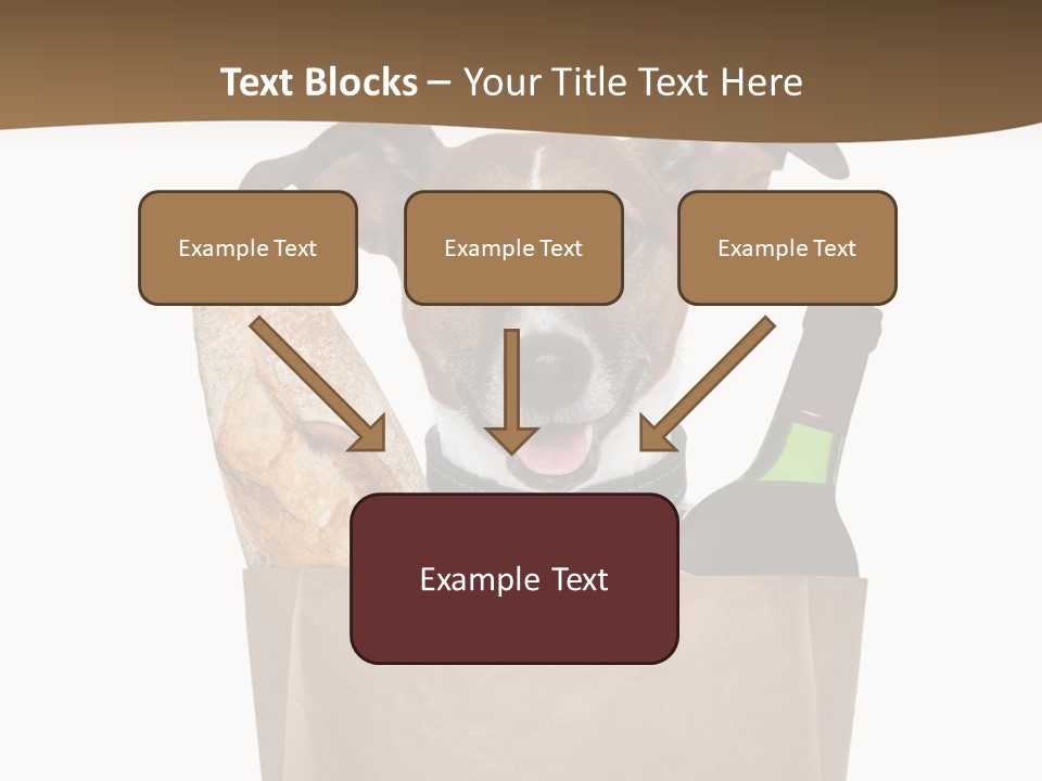 Fresh Background Shopping Bag PowerPoint Template