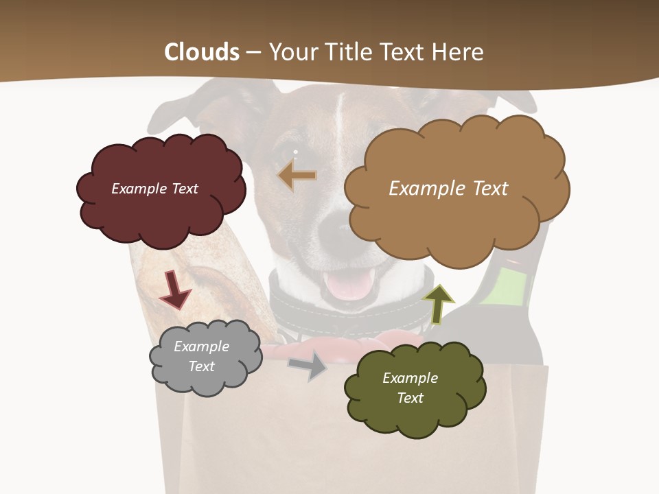 Fresh Background Shopping Bag PowerPoint Template