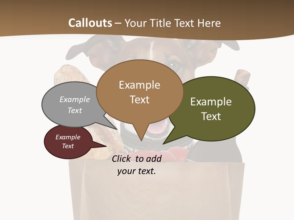 Fresh Background Shopping Bag PowerPoint Template