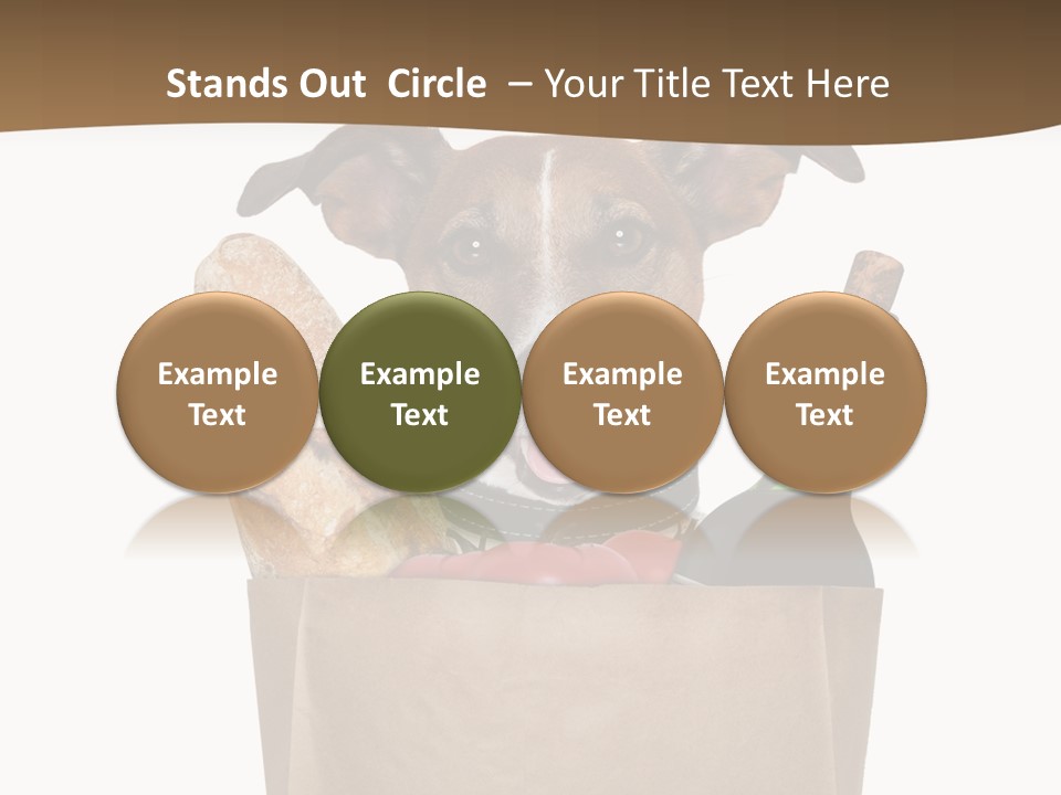 Fresh Background Shopping Bag PowerPoint Template