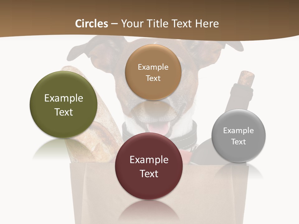 Fresh Background Shopping Bag PowerPoint Template