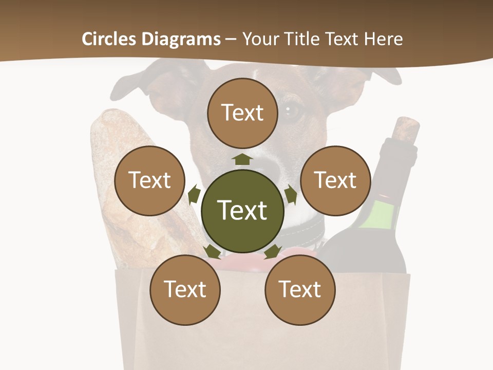 Fresh Background Shopping Bag PowerPoint Template