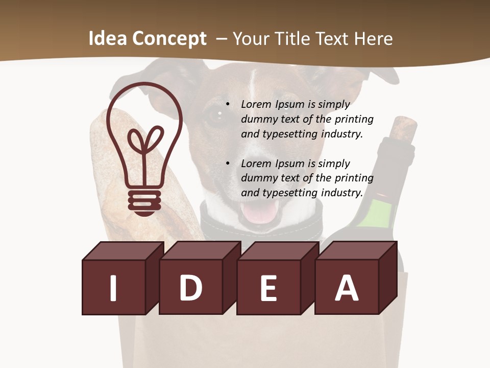 Fresh Background Shopping Bag PowerPoint Template