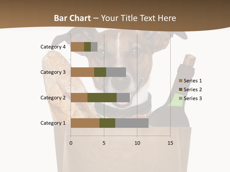 Fresh Background Shopping Bag PowerPoint Template