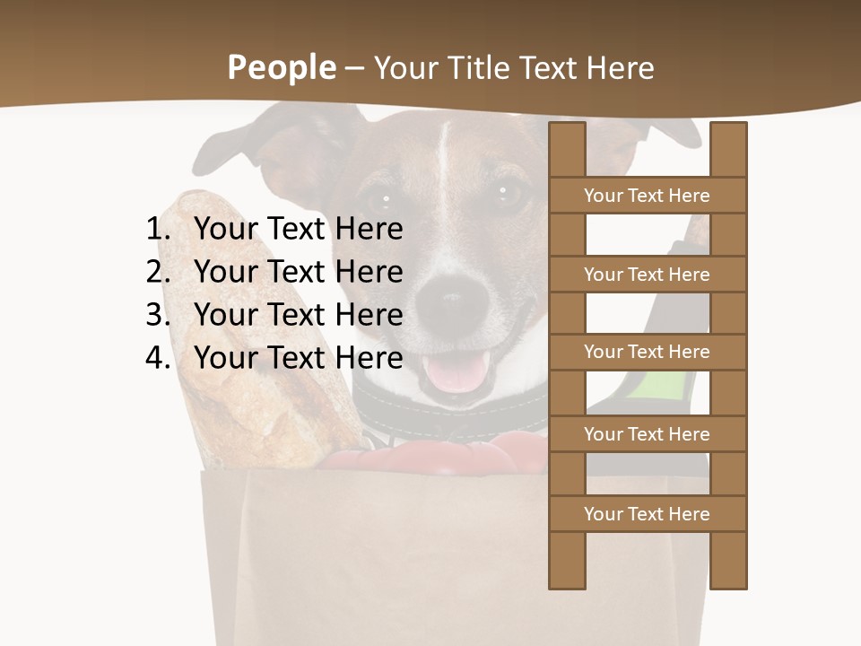 Fresh Background Shopping Bag PowerPoint Template