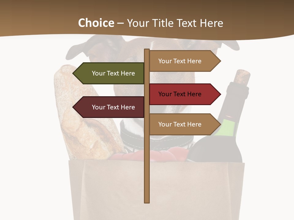 Fresh Background Shopping Bag PowerPoint Template