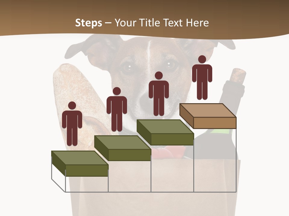 Fresh Background Shopping Bag PowerPoint Template