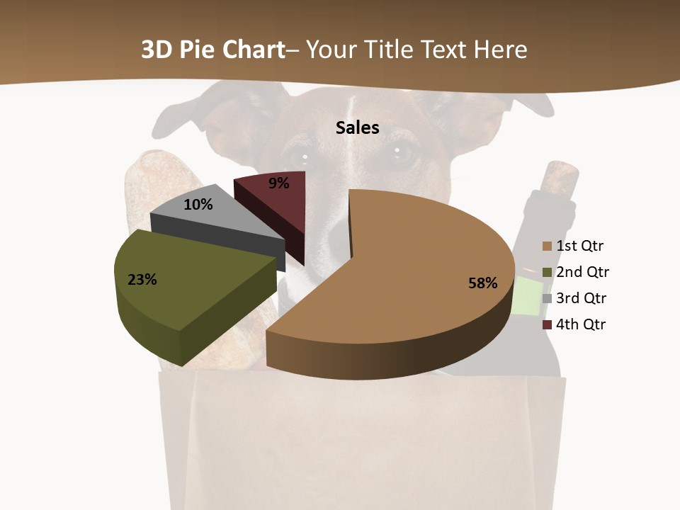 Fresh Background Shopping Bag PowerPoint Template